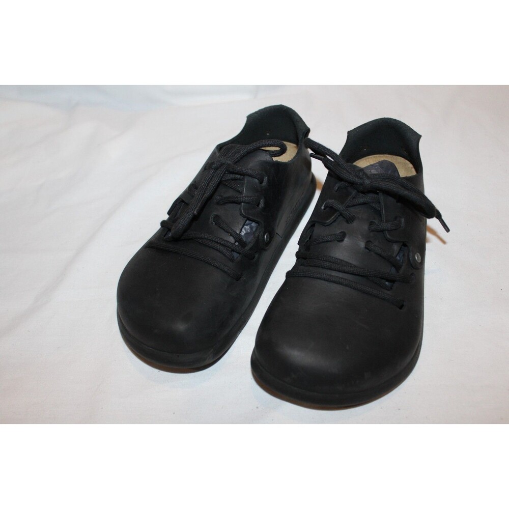 Birkenstock Women's Montana Lace Up Black Oiled Leather Shoes EU 35 NEW - Picture 3 of 6
